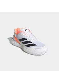 Tennisschuh adidas Performance "DEFIANT SPEED 2 CLAY", Herren, Gr. 46,5, wei&szlig; (cloud wei&szlig;, core schwarz, lucid orange), Synthetik, Textil, Schuhe Tennisschuh, Sandplatzschuhe f&uuml;r Aschepl&auml;tze