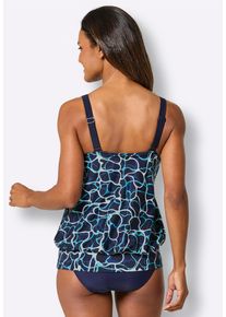 Tankini WITT "Oversized-Tankini Tankini mit Softcups", Damen, Gr. 52, Cup D, blau (marine, royalblau, bedruckt), Modisch, Bikini-Sets Tankini