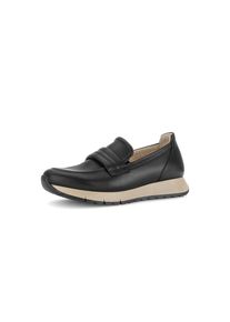 Slip-On Sneaker Gabor, Damen, Gr. 36, Textil, schwarz, Kalbsleder, Schuhe Slip-On Sneaker, Keilabsatz, Slipper mit modischem Zierriegel, G-Weite (=weit)