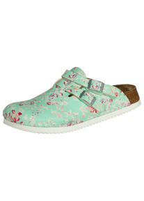 Pantolette Birkenstock "Kay SL", Damen, Gr. 39, gr&uuml;n (mintgr&uuml;n), Obermaterial: 50% Rindsleder Leather cow. 50% Lammleder LEL., Schuhe Pantolette
