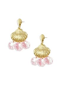 Adelia&acute;s Paar Ohrh&auml;nger ADELIA&acute;S "Ohrringe Ohrh&auml;nger mit Muschelanh&auml;ngern aus Edelstahl und Kunststoff", rosa (hellrosa), Ohrringe, Damen, Einheitsgr&ouml;&szlig;e, Edelstahl, Paar Ohrh&auml;nger, Das Muscheldesign mit beweglichen Anh&auml;ngern pr&auml;gt diesen stylischen Modeschmuck
