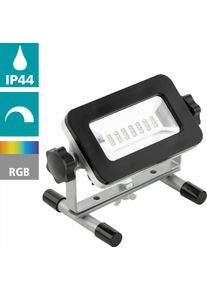 LED Au&szlig;en-Stehlampe Eglo "PIERA LED Au&szlig;enleuchte, Kunststoff und Alu, IP44, Au&szlig;enlampe, Lampe", schwarz (schwarz, aluminiumfarben), H:10,5cm L:14cm T:11,5cm, Leuchten, LED Au&szlig;en-Stehlampe, Strahler, L14 x B11,5 x H10,5, schwarz, 5W inkl.