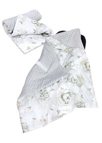 Wohndecke TUPTAM "Einschlagdecke Baby Einschlagdecke f&uuml;r Autositz 2er SET", Baby, grau (elefanten regenbogen, grau), Obermaterial: 100% Baumwolle CO., Wohndecken Wohndecke