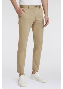 Chinohose BOSS Orange "Slim-fit", Herren, Gr. 38, L&auml;nge 32, braun (239_light, pastel_braun), Web, Obermaterial: 97% Baumwolle, 3% Elasthan, unifarben, slim fit kn&ouml;chellang, Hosen Chinohose, mit Ges&auml;&szlig;taschen