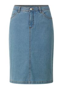 Jeansrock WITT "Jeans-Rock Jeansrock in 5-Pocket-Form", Damen, Gr. 52, blau (blau, bleached), Sportlich, R&ouml;cke Jeansrock