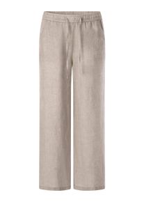 Schlupfhose Heine "Leinenhose Leinenhose mit weitem Bein", Damen, Gr. 42, Normalgr&ouml;&szlig;en, sesam, Web, Stoff, , Modisch, comfort fit, Hosen Schlupfhose