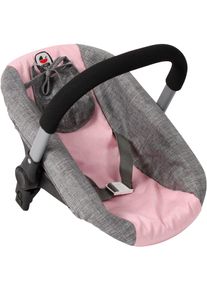 Bayer Chic 2000 Puppen Autositz CHIC2000 "mit Adapter", rosa (melange grau, rosa), Puppenausstattungen, KinderB:30cm H:35cm T:30cm, Kunststoff, Polyester, Stahl, Puppen Autositz, passend f&uuml;r Puppenwagen Mika, Nele, Jara, Linus und Linus Duo, B:30cm H:35cm T:30cm