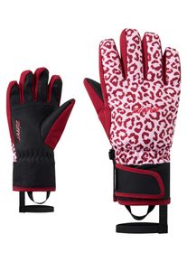 Skihandschuhe Ziener "LAXI-Z AQUASHIELD PrimaLoft M&Auml;DCHEN", Damen, Gr. 3,5, wine pigment, Materialmix, Handschuhe Skihandschuhe, wasserdicht, winddicht, atmungsaktiv, extra warm durch PrimaLoft