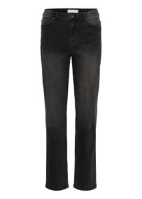 Regular-fit-Jeans Kaffe "Damen Jeans KAmaris", Damen, Gr. 26, L&auml;nge 32, grau (dunkelgrau wash), Obermaterial: 99% Baumwolle CO. 1% Elasthan EL., Jeans Regular-fit-Jeans