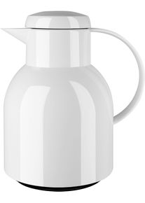 Isolierkanne Emsa "Samba", wei&szlig;, B:14,5cm H:21,7cm, Glas, Kunststoff, Kannen, Isolierkanne, zeitloses Design, einfacher Knopfdruck, 24h kalt, 12h warm
