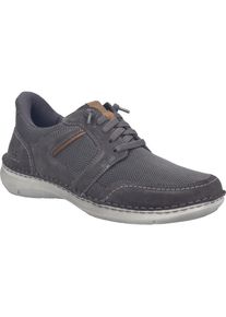 Schn&uuml;rschuh Josef Seibel "New Anvers 24, asphalt-kombi", Herren, Gr. 43, grau (asphalt, kombi), Obermaterial: 80% Rindsleder Leather cow. 20% Textilmaterial TEXMAT., Schuhe Schn&uuml;rschuh