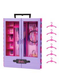 Puppenkleiderschrank Barbie "Fashionistas", lila (lila, rosa), Puppenm&ouml;bel, Kinder, Puppenkleiderschrank
