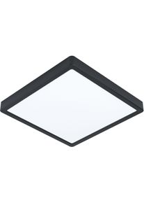 Eglo Deckenleuchte "FUEVA 5 Deckenlampe, IP44, geringe Aufbauh&ouml;he, 20 Watt, Quadrat", schwarz, H: 2,8cm, 1 Stk., Leuchten, Aufbauleuchte, Badezimmer, Bad-Deckenlampe, modern, 28,5x28,5x2,8cm, Deckenleuchte