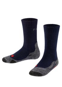 Socken Falke "TK2", M&auml;dchen, Gr. 31-34, blau (marine (6120)), Obermaterial: 37% Polypropylen PP. 25% Polyacryl PAN. 20% Wolle WO. 17% Polyamid PA. 1% Elasthan EL., Socken Socken