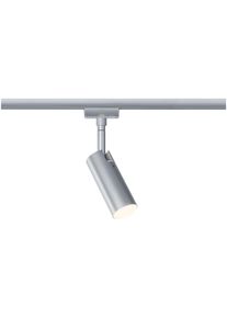 Paulmann Schienensystem-Leuchten "URail Spot Tubo 1x4W 3000K 230V", grau (chromfarben), 1, &Oslash; 4,3cm H: 19,7cm, 1 Stk., Leuchten, 3-Step-Dimmbar, Schienensystem-Leuchten