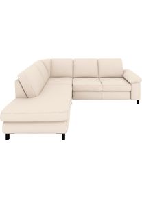 Ecksofa Musterring "MR365", beige (wei&szlig;), B:240cm H:84cm T:219cm, 95% Polyester, 5% Nylon, Sofas, Ecksofa, Mit aufliegender 28 cm Armlehne,wahlweise in 3 Materialien,240 x 219cm
