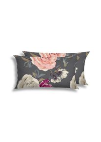 Kissenbez&uuml;ge Florella "Marin schiefer Fein-Renforc&eacute;, 100% Baumwolle", grau (schiefer), B:40cm H:80cm L:80cm, Renforc&eacute;, Obermaterial: 100% Baumwolle CO., Kissenbez&uuml;ge, Kissenbez&uuml;ge