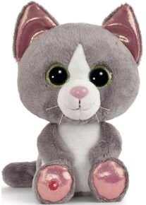 Kuscheltier Nici "Glubschis, Katze Felinja, 25 cm schlenkernd", grau, Pl&uuml;schfiguren, KinderB:14cm H:12cm L:25cm, Polyester, Kuscheltier, B:14cm H:12cm L:25cm