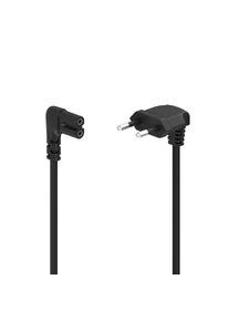 Hama Netzkabel "Netzkabel, beidseitig gewinkelt, Euro Stecker, Doppelnut, C7, 1,5 m", schwarz, 150cmcm, Kabel, Netzkabel