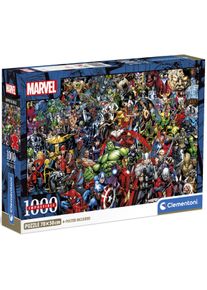 Puzzle Clementoni "Impossible, Marvel Universe Compact, mit neuer Compact Box", bunt, Puzzles, KinderB:70cm H:50cm, Pappe, Motiv, Puzzle, Made in Europe, B:70cm H:50cm