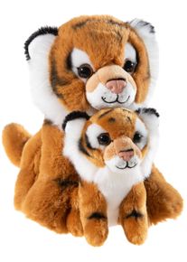 Kuscheltier Heunec "Misanimo, Tiger mit Baby 25 cm", braun (braun, wei&szlig;), Pl&uuml;schfiguren, Kinder, Polyester, Kuscheltier