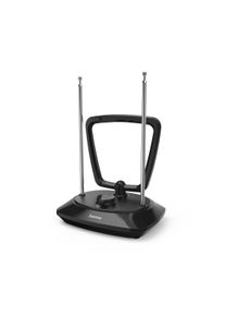 Hama Innenantenne "Aktive Zimmerantenne schwarz f&uuml;r DAB+, DAB, DVB-T2, UKW, LED Anzeige", schwarz, B:10,5cm L:15cm T:10,5cm, Antennen, ringf&ouml;rmig, LTE Filter 5G, einstellbare Verst&auml;rkung, TV, Radio, Innenantenne