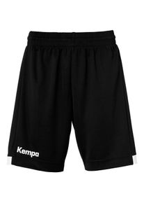 Shorts Kempa "Shorts PLAYER LONG SHORTS WOMEN", Damen, Gr. XS, US, schwarz (schwarz, wei&szlig;), Obermaterial: 100% Polyester PES., Hosen Shorts