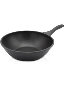 Kr&uuml;ger Wok KR&Uuml;GER "Aluguss Wokpfanne LEIPZIG, 30 cm", schwarz, H:10cm &Oslash;:30cm, Pfannen, Wok, hochwertige Antihaft-Versiegelung