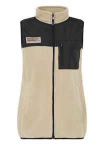 Fleeceweste oxmo "Fleeceweste OXNete", Damen, Gr. M, beige (dune), Obermaterial: 100% Polyester PES., Westen Fleeceweste
