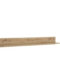 Wandregal Home Affaire "Luci", braun (eichefarben artisan), B:160cm H:20cm T:20cm, Holzwerkstoff, Regale, Wandregal, Breite 160 cm