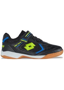 Hallenschuh Lotto, Jungen, Gr. 27, schwarz (schwarz, lime), Kunstfaser, Synthetik, mehrfarbig, Schuhe Hallenschuh, - mit nichtf&auml;rbender Sohle