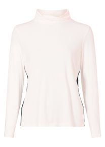 T-Shirt Heine "Langarm-Shirt Langarmshirt", Damen, Gr. 38, wei&szlig; (ecru, marine), Modisch, Rundhals, Shirts T-Shirt
