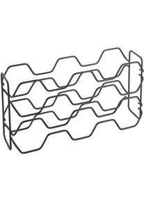 Flaschenhalter Metaltex "Heagon-10 Lava", schwarz (matt, schwarz), B:12cm H:22cm L:43cm, Metall, Flaschenhalter, Flaschenhalter
