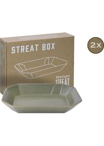 Servierschale Creatable "Box", gr&uuml;n, B:17cm T:22cm, Steinzeug, Sch&uuml;sseln, Servierschale, Snackschale, Topaktueller &bdquo;Street Food&ldquo; Trend
