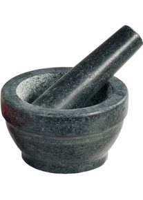 M&ouml;rser Kesper "mit Schlegel", grau (anthrazit), H:8,5cm &Oslash;:16cm, Granit, M&ouml;rser, M&ouml;rser, &Oslash; 16 cm