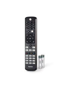 Hama Universal-Fernbedienung "Universal Ersatzfernbedienung f&uuml;r Philips TV, lernf&auml;hig", schwarz, B:5cm H:2,5cm L:21,4cm, Fernbedienungen, Universal-Fernbedienung