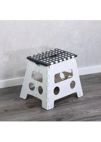 Sitzhocker Kesper "Sitzhocker, faltbar", schwarz-wei&szlig; (wei&szlig;, grau), B:34,4cm H:32,3cm T:30,2cm, Hocker, Sitzhocker, faltbar