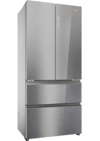 Haier French Door "HFR7819ENGC", Energieeffizienz: E, silber (glas front, iconic glas), B:83cm H:190cm T:63,6cm, K&uuml;hlschr&auml;nke, 190 cm hoch, 83 cm breit, Nutzinhalt: 504 Liter, HumidityZone, French Door