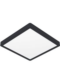 Eglo Aufbauleuchte "Fueva 6-Z Deckenlampe, ZigBee, App und Sprachsteuerung, Badlampe, IP44", schwarz, 1, H: 2,5cm, 1 Stk., Leuchten, Aufbauleuchte - L29,5 x B29,5 x H2,5 cm - schwarz - 13,5W inkl., Aufbauleuchte