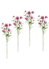Kunstblume I.GE.A. "Nelke", rosa (dunkelrosa), B:15cm H:71cm L:8cm, Kunstpflanzen, Kunstblume, 4er Set k&uuml;nstliche Blumen, Stielblume
