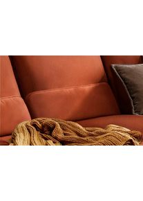 Sofakissen W.Schillig "run", orange (copper z73), B:82cm H:20cm T:8cm, Longlife Xtra-Leder Z73: Naturwalkleder der Luxusklasse aus den erlesensten Rohh&auml;uten. Hautst&auml;rke 1, 1 &ndash; 1, 3 mm;ROHLEDER Chenille-Flachgewebe Q2 W77 (68% Polyacryl, 32% Polyester);Stoff S37 (100% Polyester), Polsterauflagen, Sofakissen, Nierenkissen, Breite 82 cm
