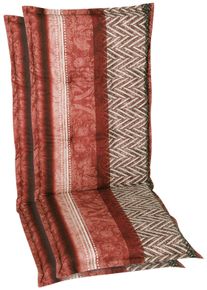 Sesselauflage GO-DE, rot, B:50cm H:120cm, Bezug: 65% Polyester, 35% Baumwolle, Polsterauflagen, Sesselauflage, hoch