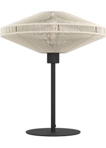 Eglo Tischleuchte "Midsumer Tischlampe, Japanisch, Metall und Textil, E27, Nachtischlampe", schwarz, 1, &Oslash; 38cm H: 44cm, 1 Stk., Leuchten, Tischleuchte - H44 x &Oslash;38 cm - schwarz - 1X40W exkl., Tischleuchte
