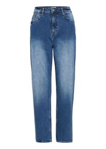 Regular-fit-Jeans B.Young "Damen Jeans BYLOETTA", Damen, Gr. 26, N-Gr, blau (mid blau denim), Obermaterial: 98% Baumwolle CO. 2% Elasthan EL., Jeans Regular-fit-Jeans