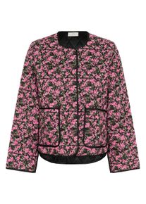 Wintermantel Kaffe "Damen Jacke KAnuria", Damen, Gr. 44, pink (pink schwarz graphic flower), Obermaterial: 100% Baumwolle CO., M&auml;ntel Wintermantel