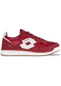 Sneaker Lotto, Damen, Gr. 45, rot (rot, wei&szlig;), Synthetik, mehrfarbig, Schuhe Sneaker, - in angesagtem Retrodesign