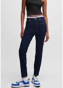 Skinny-fit-Jeans Hugo "Malu", Damen, Gr. 28, L&auml;nge 34, blau (navy410), Jeans, Obermaterial: 98% Baumwolle, 2% Elasthan, unifarben, Basic, schmal lang, Jeans Skinny-fit-Jeans, Skinny Fit mit mittlerer Leibh&ouml;he