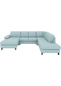 Ecksofa Musterring "MR365", blau (light blau), B:320cm H:84cm T:219cm, 88% Polyester, 12% Polyacryl, Sofas, Ecksofa, Mit aufliegender 28 cm Armlehne, Material/Funktion w&auml;hlbar,320 x 219cm