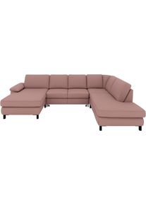 Ecksofa Musterring "MR365", rosa (altrosa), B:320cm H:84cm T:219cm, 95% Polyester, 5% Nylon, Sofas, Ecksofa, Mit aufliegender 28 cm Armlehne, Material/Funktion w&auml;hlbar,320 x 219cm