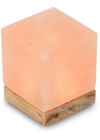 WAGNER LIFE DESIGN Salzkristall-Tischlampe "USB-Kubus", orange, &Oslash; 7cm H: 9cm, 1 Stk., Leuchten, Handgefertigt aus Salzkristall - jeder Stein ein Unikat, H: ca.9 cm, Salzkristall-Tischlampe